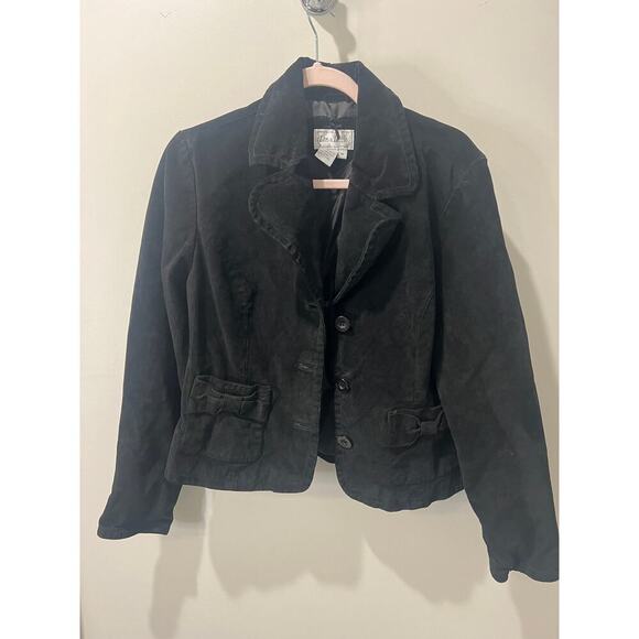 Vintage Live A Little 100% suede Leather Jacket - Picture 1 of 4